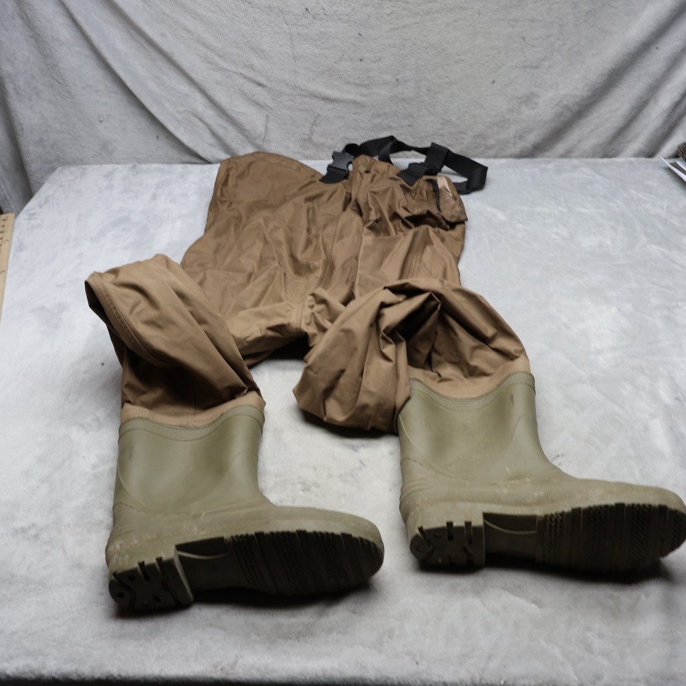 Hodgman Mens 11 Chest‎ Waders Boot Brown Fishing Hunting Suspender Waterproof